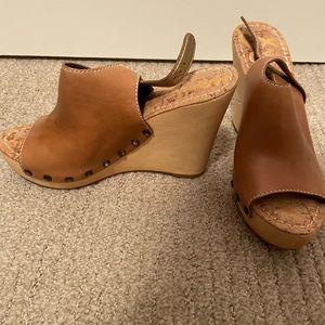 Sam Edelman Clog Style Wedges w/ Studs, Size 8